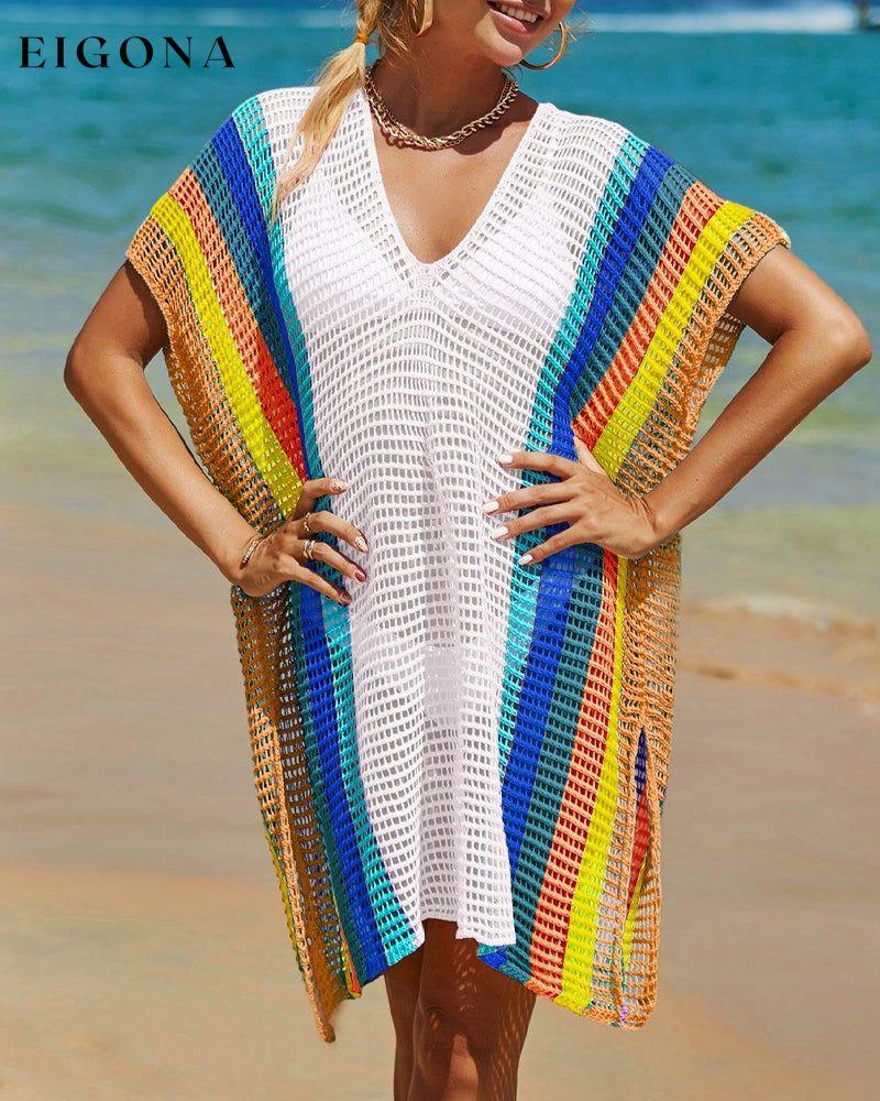 Knit rainbow sun cover-up 23BF Clothes Cover-Ups Summer Swimwear