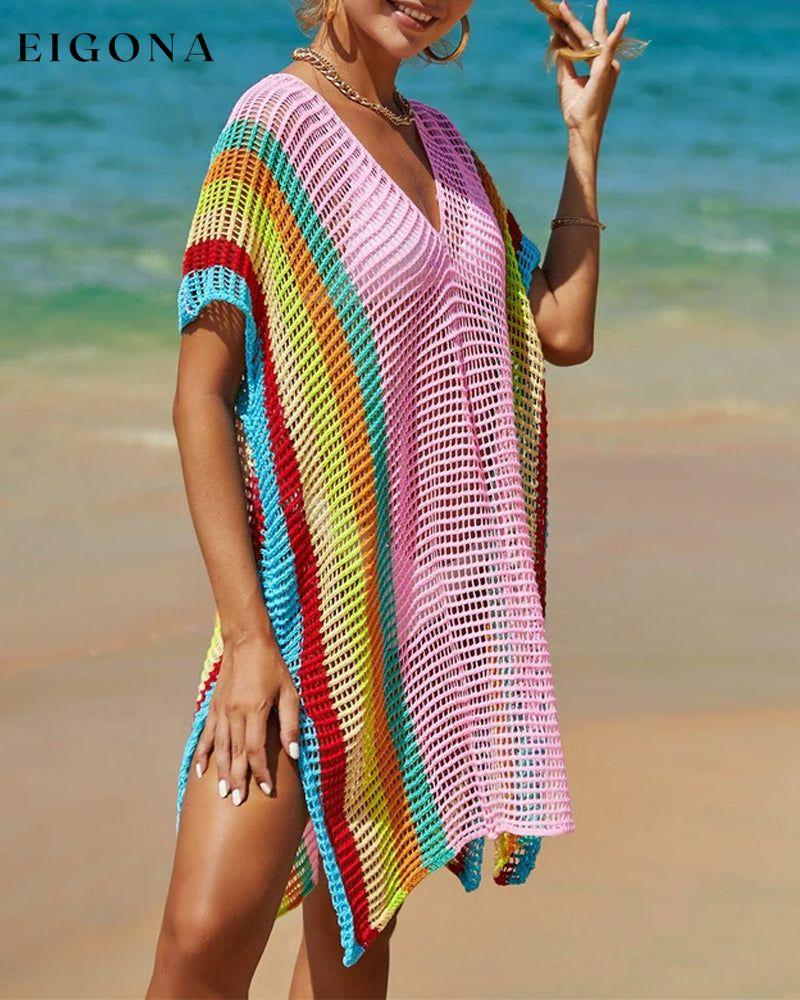 Knit rainbow sun cover-up 23BF Clothes Cover-Ups Summer Swimwear