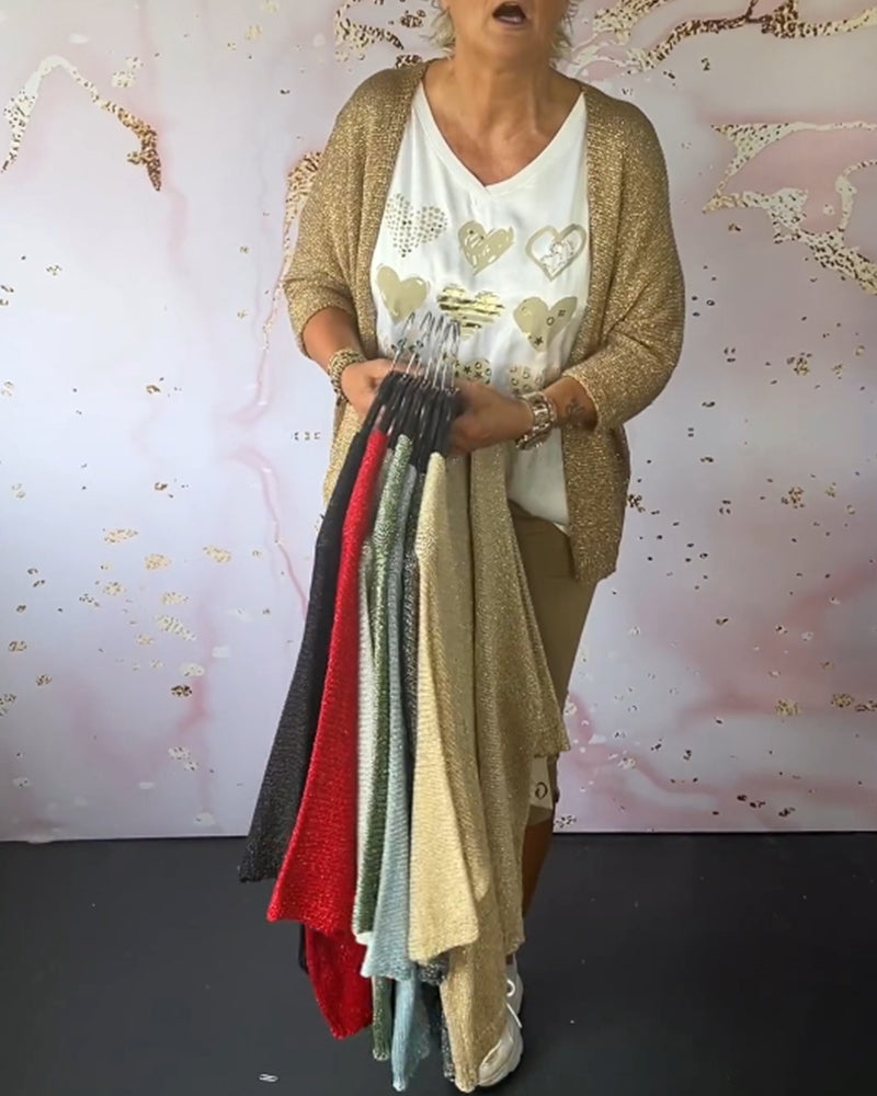 Shiny solid color casual coat 202466 coats spring