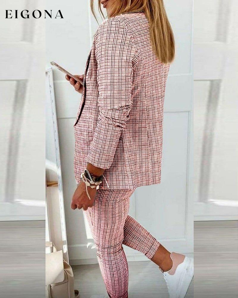 Plaid Comfortable Casual Women's Suit 23BF clothes Fall Jackets & Coats Pants Spring Tops/Blouses Winter