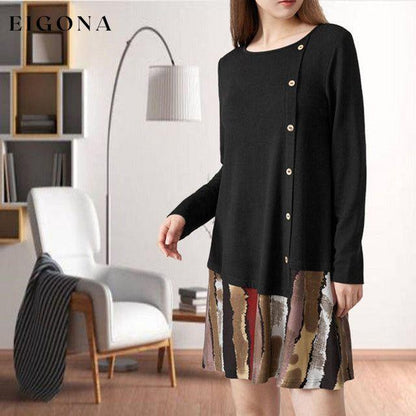 Casual Patchwork Printed Dress best Best Sellings casual dresses clothes Plus Size Sale short dresses Topseller