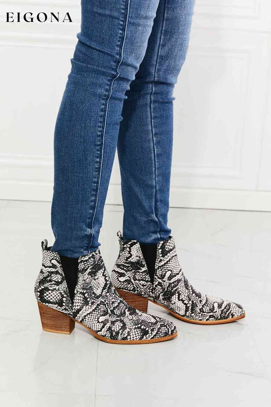 Back At It Point Toe Bootie in Snakeskin Snakeskin Clothes Melody Ship from USA shoes womens shoes