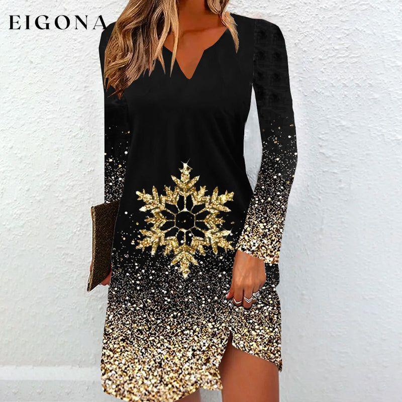 Vintage Snowflake Gradient Dress best Best Sellings casual dresses clothes Plus Size Sale short dresses Topseller