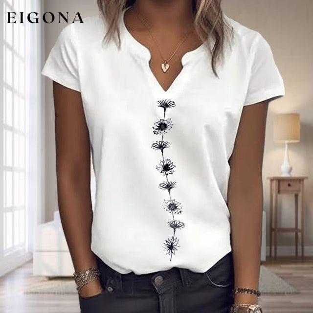 【100% Cotton】Casual Daisy Print Blouse 100% Cotton best Best Sellings clothes Plus Size Sale tops Topseller