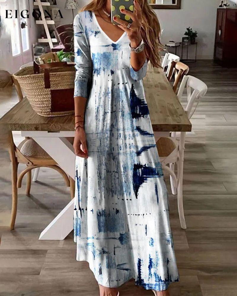 Gradient print maxi dress Blue 23BF Casual Dresses Clothes Dresses SALE Spring Summer