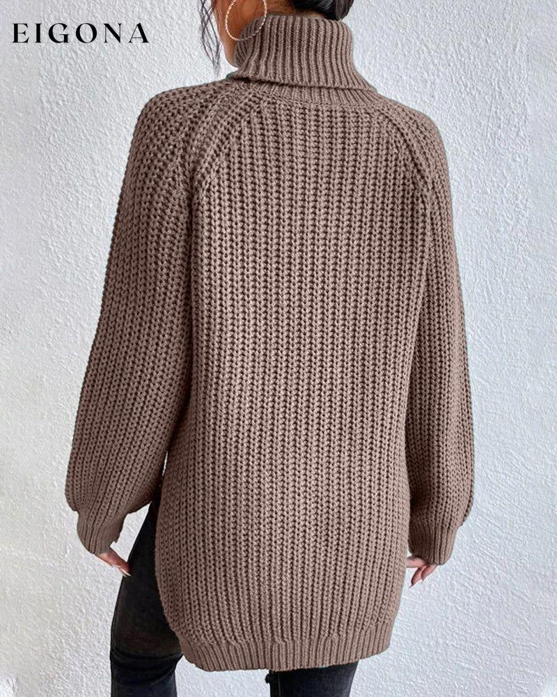 Raglan sleeve turtleneck slit sweater 2023 F/W 23BF clothes discount Pullovers Sweaters Sweaters & Cardigans Tops/Blouses