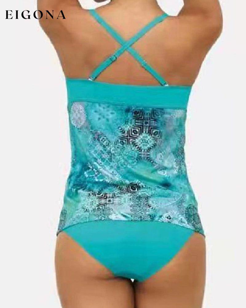 Printed halterneck tankini 23BF Clothes Summer Swimwear Tankinis