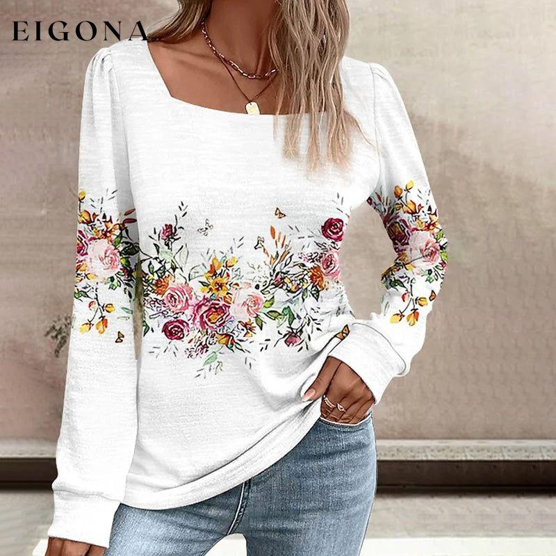 Elegant Floral Print Blouse best Best Sellings clothes Plus Size Sale tops Topseller