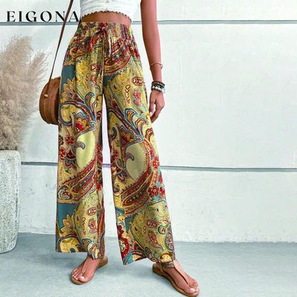 Casual Ethnic Print Pants Gold best Best Sellings bottoms clothes pants Sale Topseller