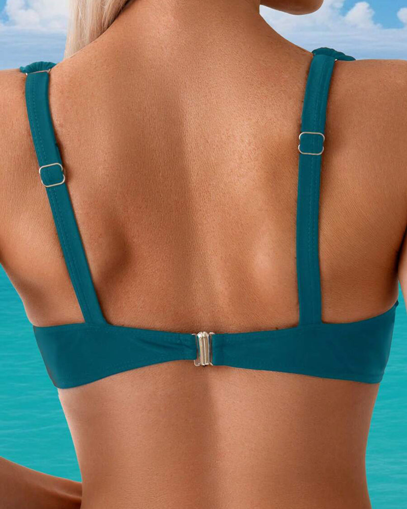 Sexy Bra Solid Color Bikini