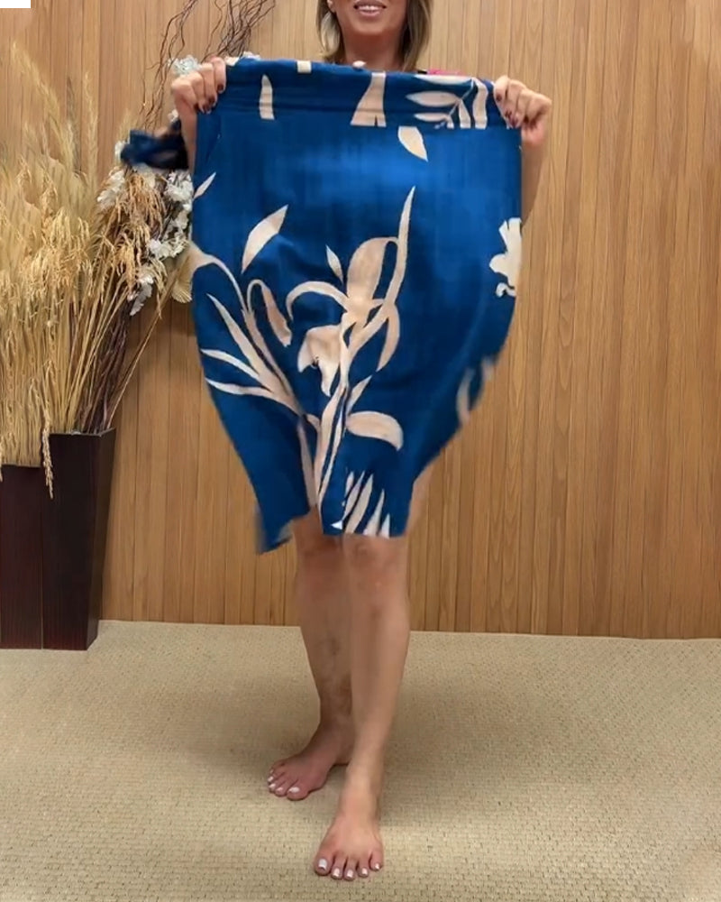 Short sleeve V neck waist dress casual dresses summer