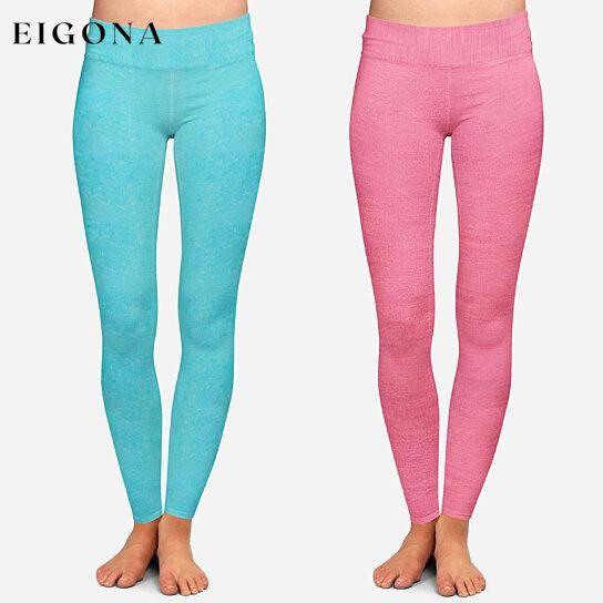 2-Pack: Women's Space Dye Seamless Ankle Length Lightweight Leggings bottoms refund_fee:800