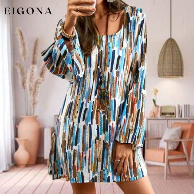 Colorful Print Casual Dress casual dresses clothes Plus Size short dresses