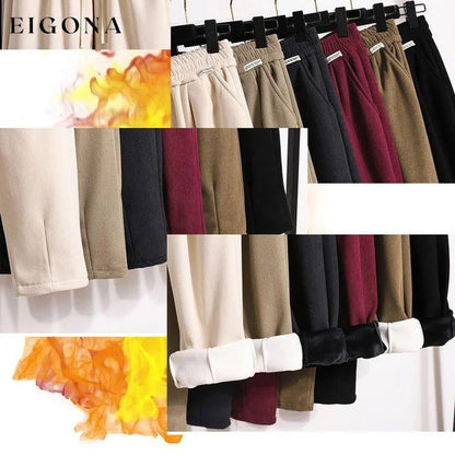 Solid Colour Warm Trousers best Best Sellings bottoms clothes pants Sale Topseller