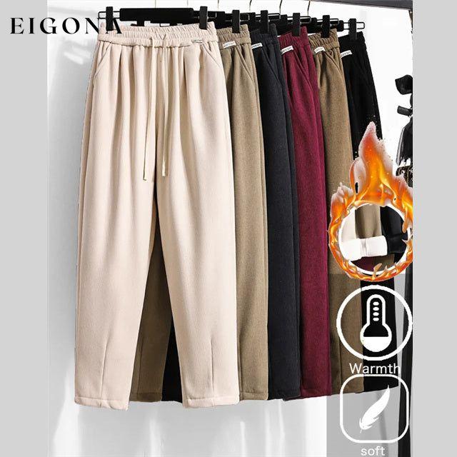 Solid Colour Warm Trousers best Best Sellings bottoms clothes pants Sale Topseller