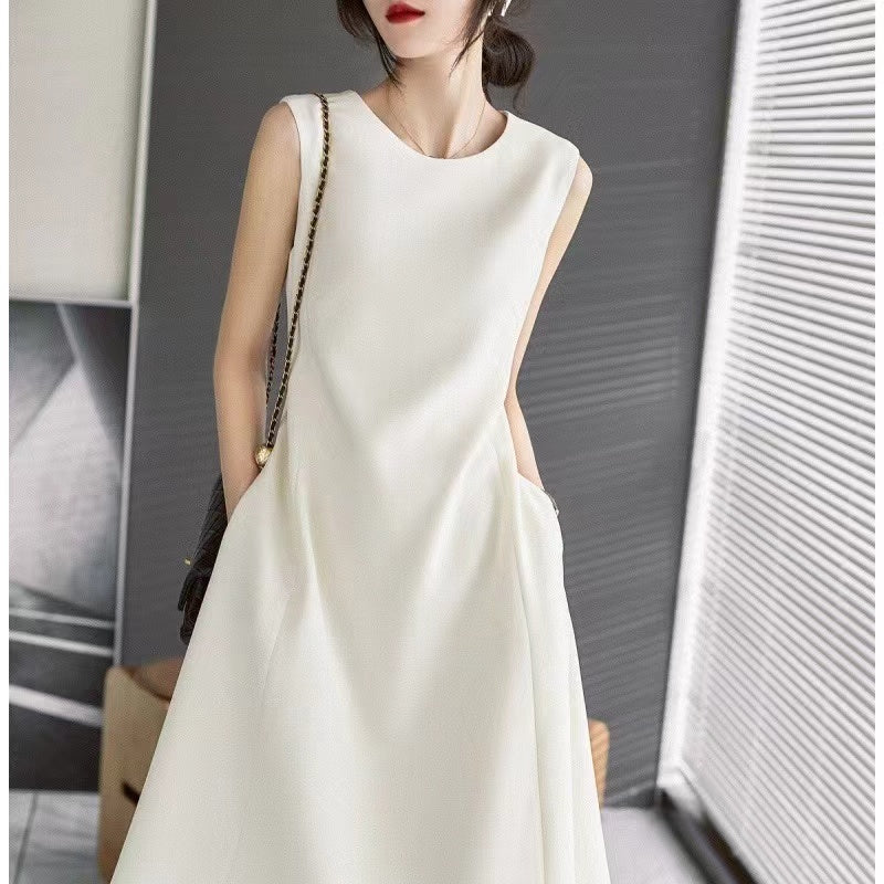 Sleeveless slim solid color fashion dress casual dresses summer