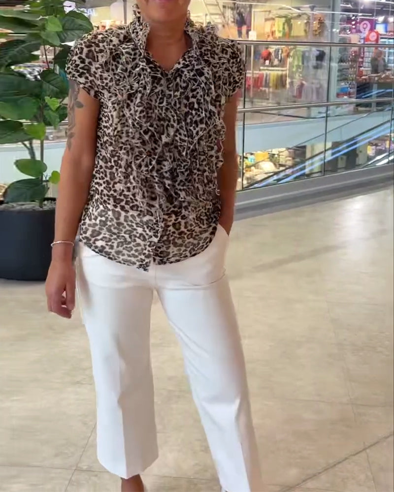 Leopard Print Casual Shirt
