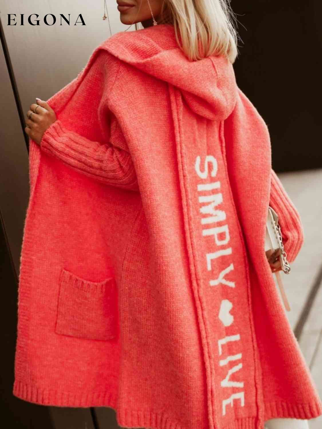 Full Size SIMPLY LIVE Hooded Cardigan cardigans clothes long sweaters Ship From Overseas sweaters Z@N