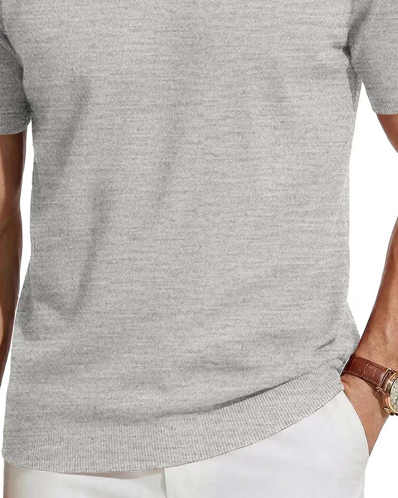 Mini V-Neck Casual Solid Pullover