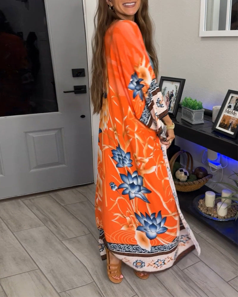 Copricostume casual con stampa natalizia