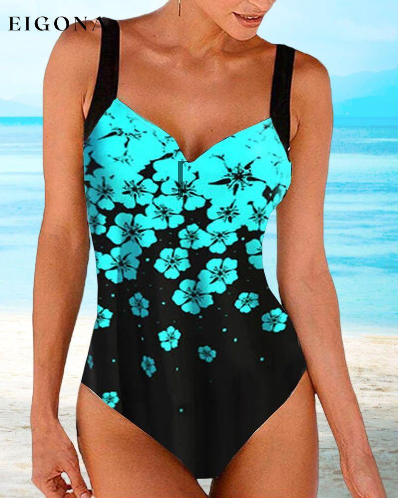High waist floral swimsuit 23BF Clothes One-Piece Summer Swimwear
