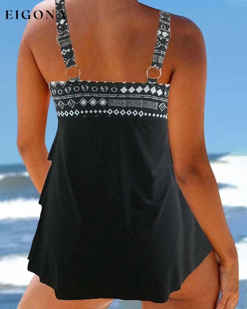 Classic Geometric Print Tankinis 23BF Clothes Summer Swimwear Tankinis