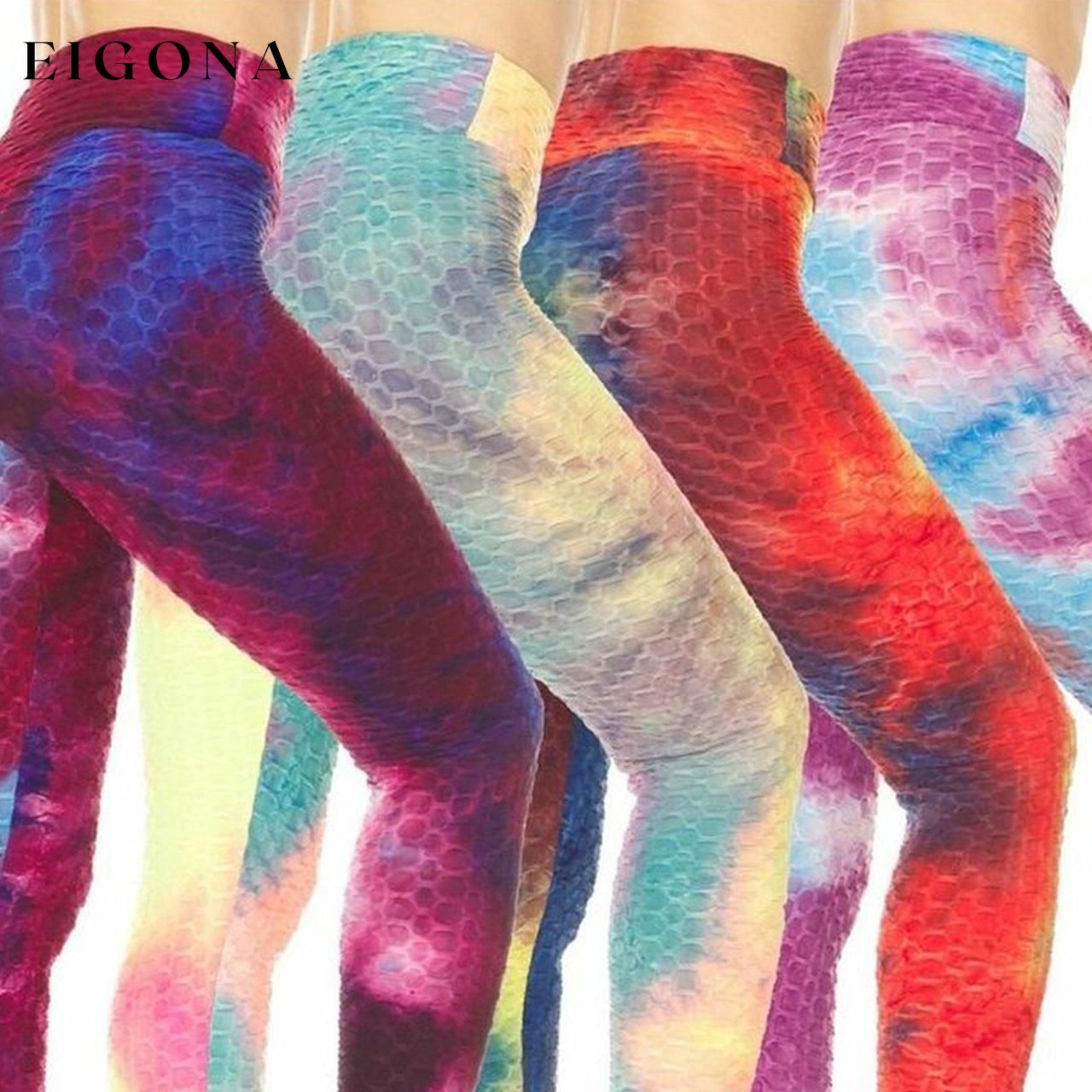 3-Pack: Women's Tie Dye Ruched High-Waist Leggings bottoms refund_fee:1200