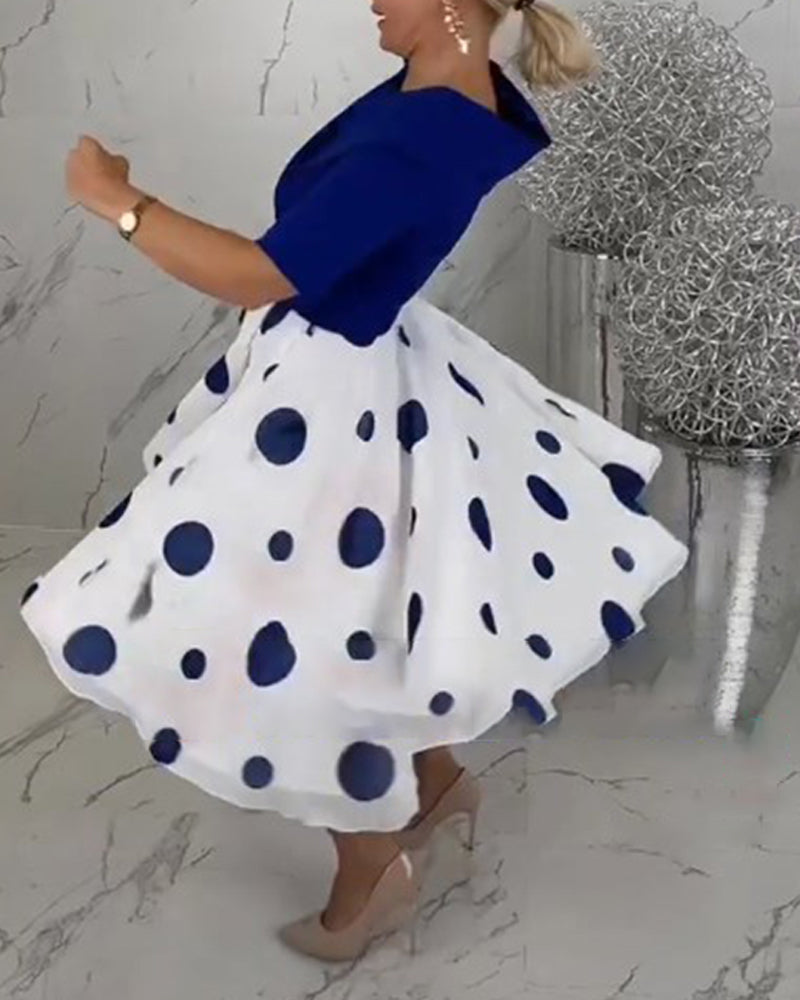 V-neck polka dot casual dress 202466 casual dresses summer