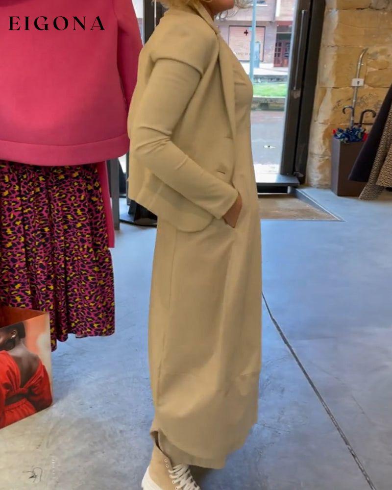 Casual solid color long sleeve dress 2023 f/w 23BF casual dresses Clothes Dresses spring