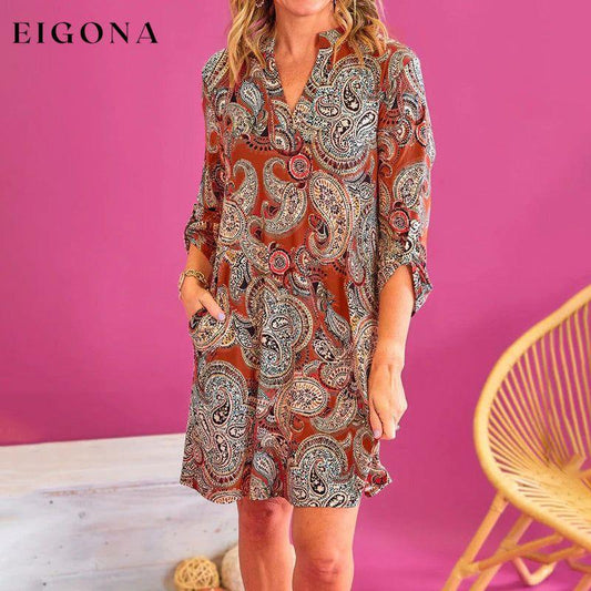 Casual Abstract Print Dress Multicolor best Best Sellings casual dresses clothes Plus Size Sale short dresses Topseller