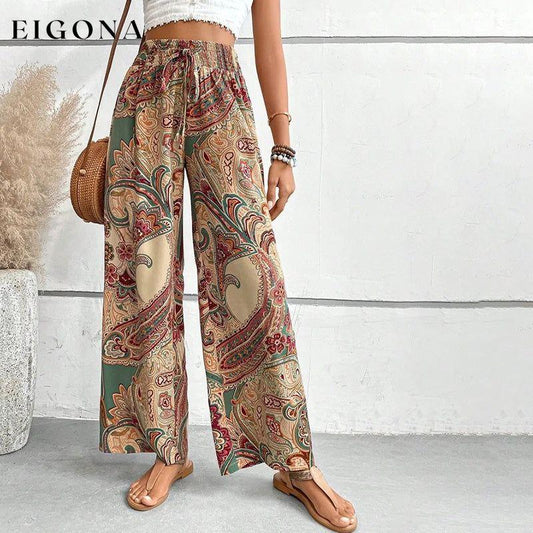 Casual Ethnic Print Pants Khaki best Best Sellings bottoms clothes pants Sale Topseller