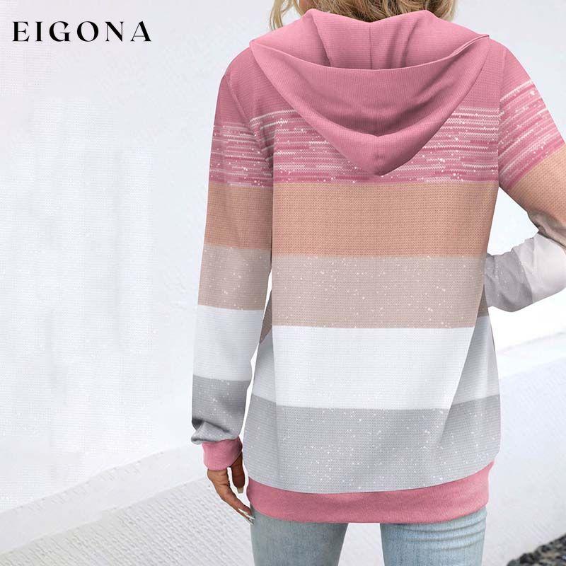 Color Block Hooded Jacket best Best Sellings cardigan cardigans clothes Plus Size Sale tops Topseller