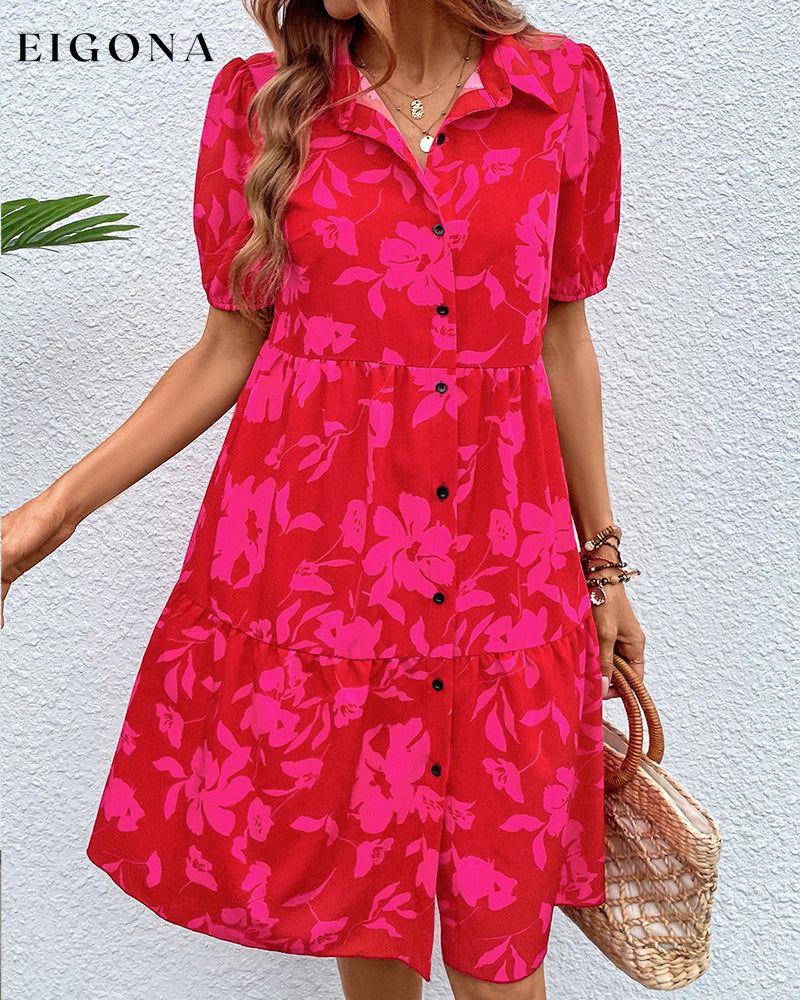 Floral printshort sleeve dress 23BF Casual Dresses Clothes Dresses Spring Summer