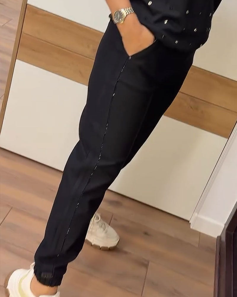 Tapered Pocket Cropped Pants