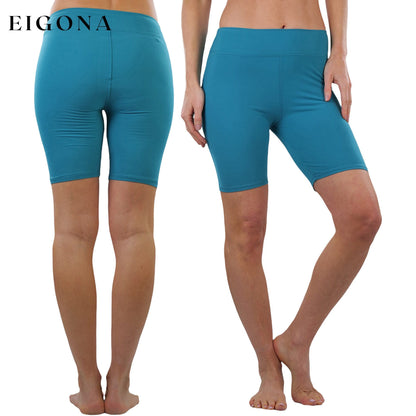 4-Pack: Women's Mid Thigh Length High Waisted Stretchy Microfiber Leggings __stock:100 bottoms refund_fee:1200