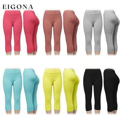 4-Pack: Women's High Waisted Anti Cellulite Solid Leggings __stock:1000 bottoms refund_fee:1200