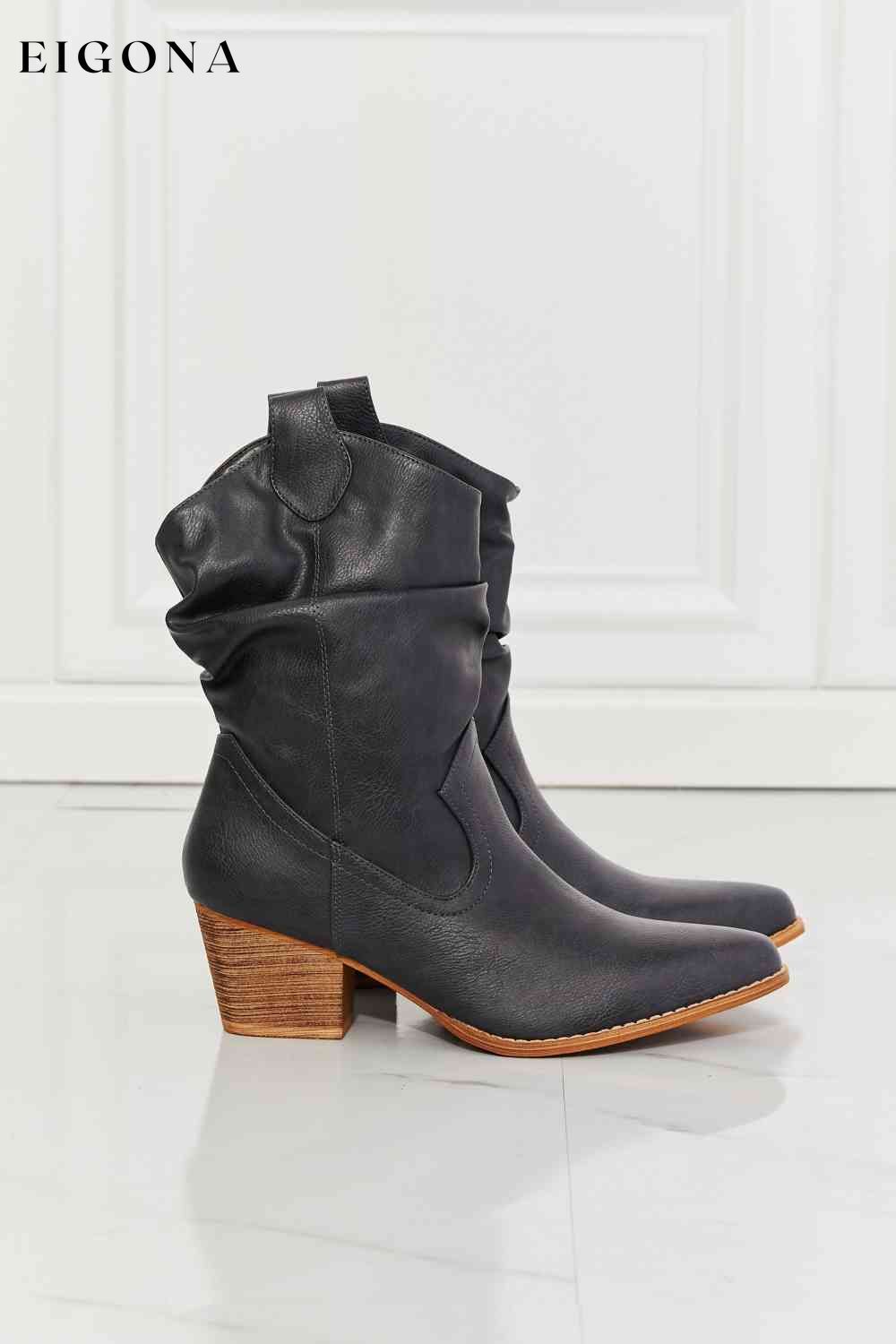 Better in Texas Scrunch Cowboy Boots in Navy Melody Ship from USA Shoes womens shoes