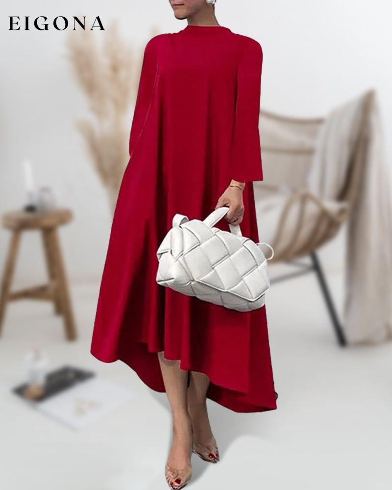 Stylish Asymmetrical Flare Sleeve Dress 2023 f/w 23BF casual dresses Clothes Dresses spring