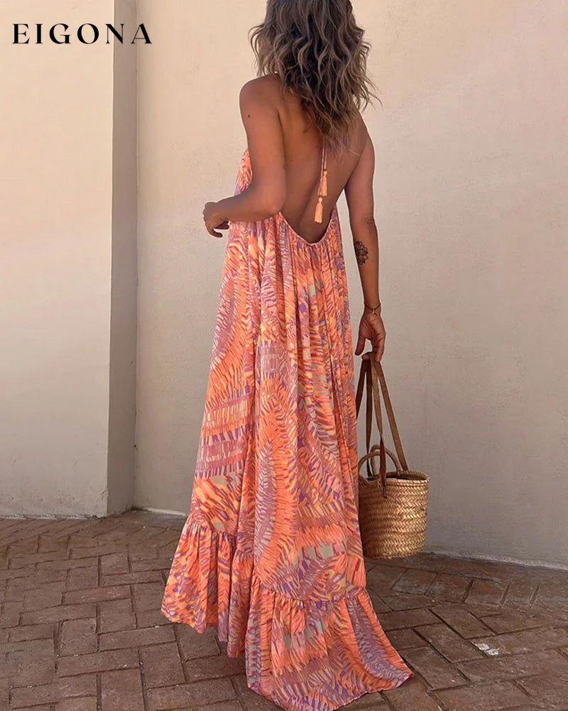 Printed slip dress 23BF Casual Dresses Clothes Dresses Spring Summer Vacation Dresses