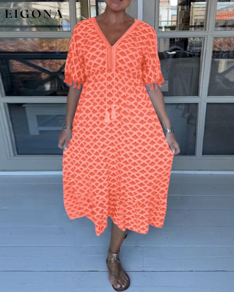 V-neck printed casual dress 23BF Casual Dresses Clothes Dresses Spring Summer