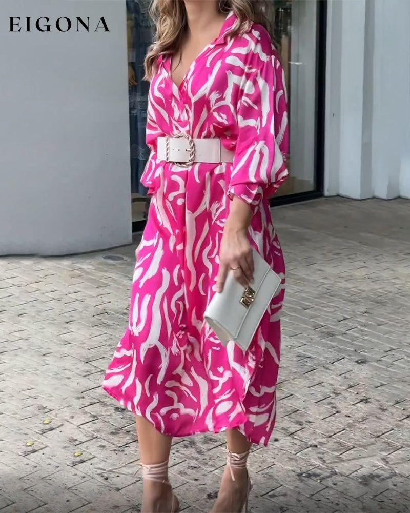 Lapel fashion dress in print 23BF Casual Dresses Clothes Dresses SALE Spring Summer