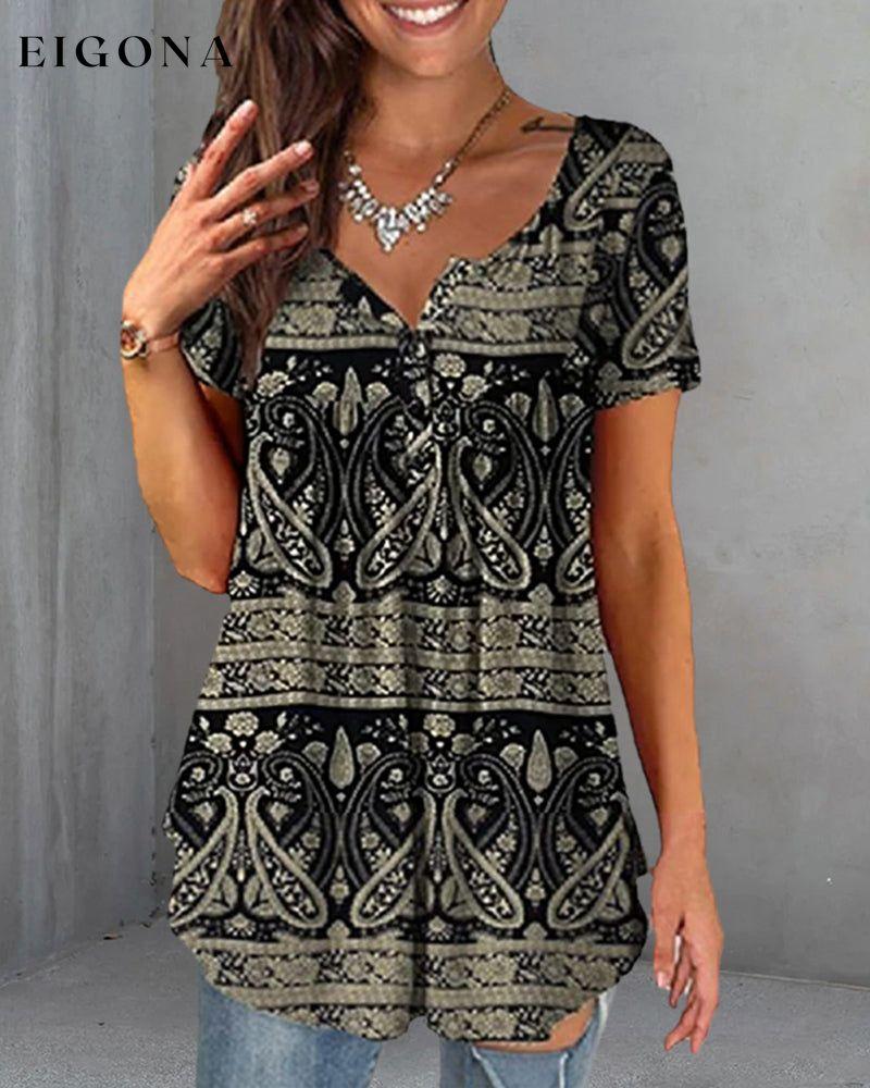 Graphic print loose fit T-shirt 23BF clothes Short Sleeve Tops Summer T-shirts Tops/Blouses