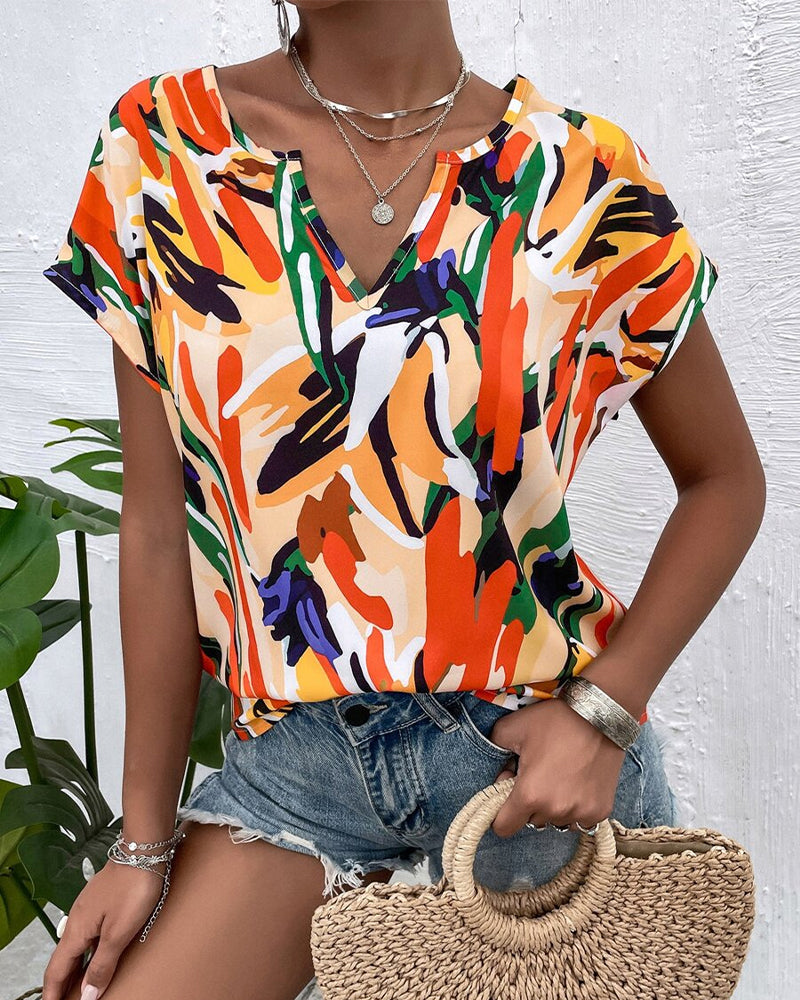 Colorful Casual Printed T-Shirt