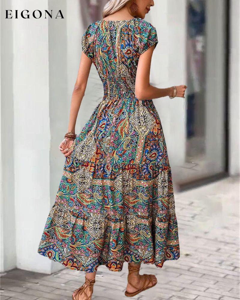 Elegant vintage printed dress 23BF Casual Dresses Clothes Dresses SALE Spring Summer