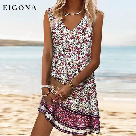 Casual Floral Beach Dress Pink best Best Sellings casual dresses clothes Plus Size Sale short dresses Topseller