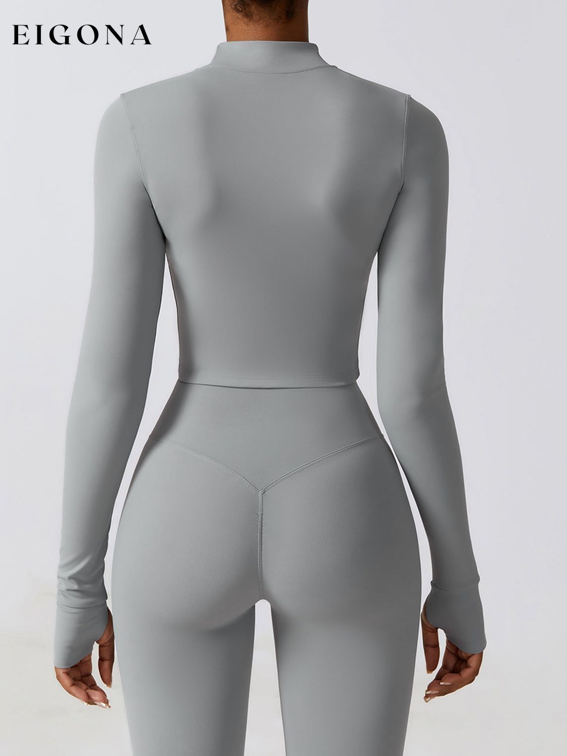 Zip-Up Long Sleeve Sports Top activewear clothes Ship From Overseas Shipping Delay 09/29/2023 - 10/04/2023 trend workout Z&C