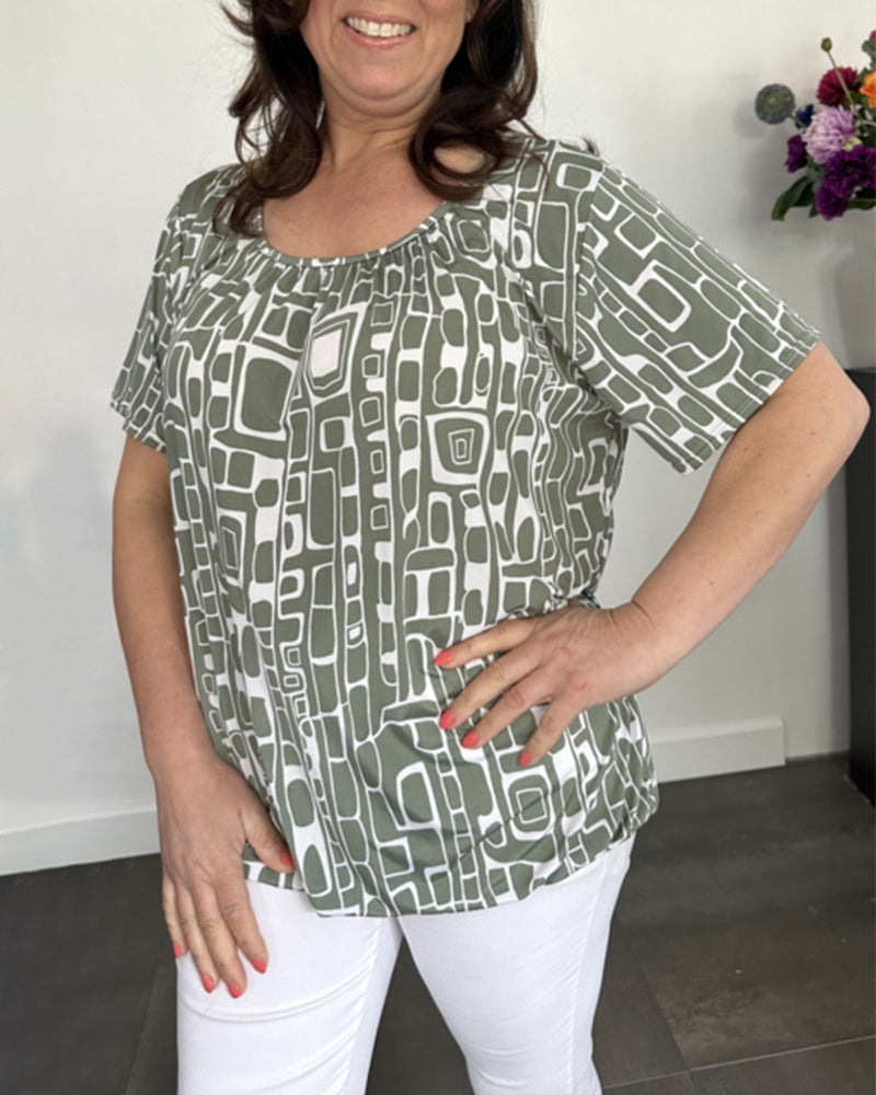 Fashion Round Neck Printed T-Shirt