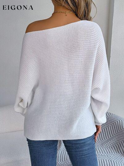 One-Shoulder Lantern Sleeve Sweater B.J.S clothes Ship From Overseas Sweater sweaters