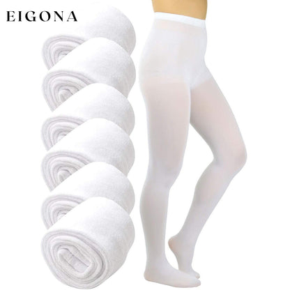 6-Pack: Women's Footed Winter Tights White __stock:100 bottoms refund_fee:1800
