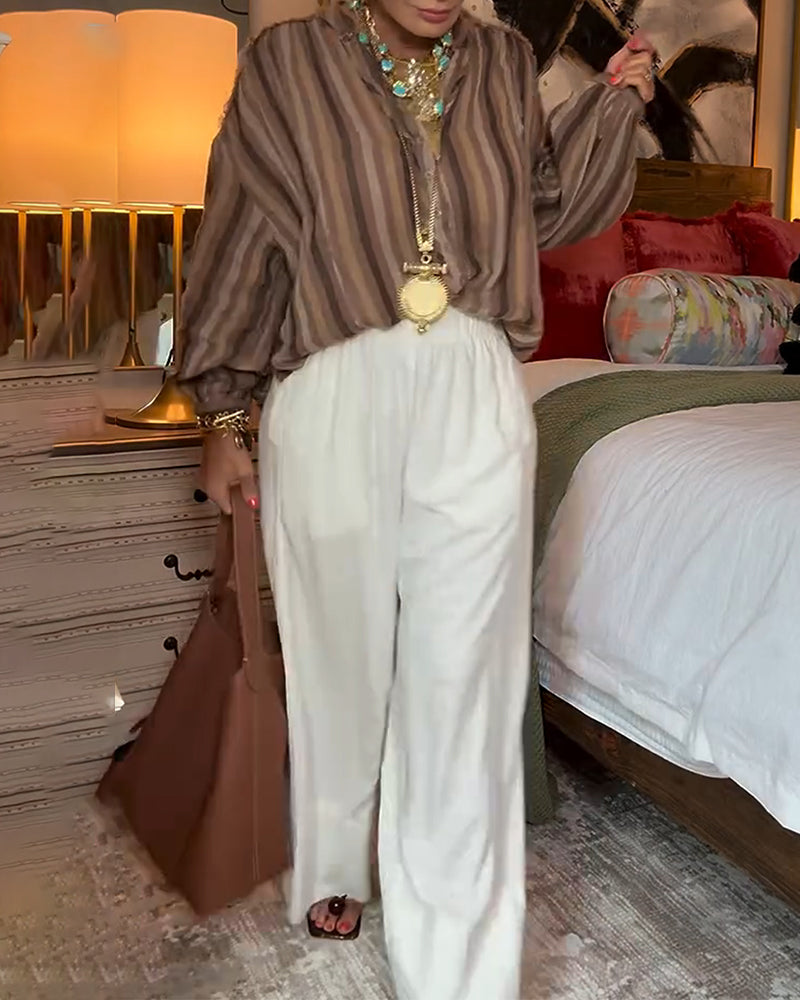 Camicia ampia a righe vintage